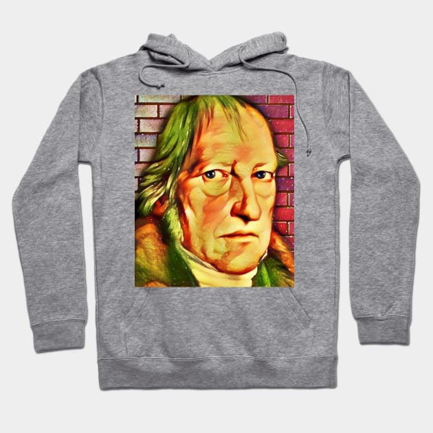 Georg Wilhelm Friedrich Hegel Snow Portrait | Georg Wilhelm Friedrich Hegel Artwork 15 Hoodie by JustLit